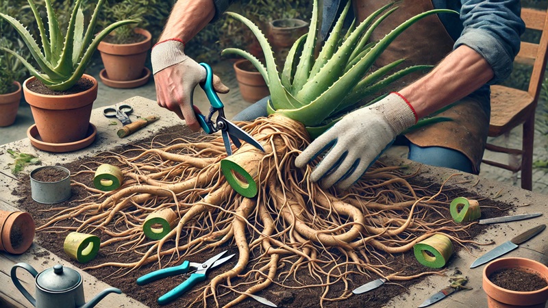 植え替え時に根を切る手順と注意点