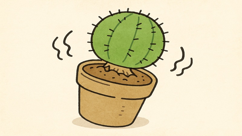 サボテン植え替え後に根がグラグラする理由