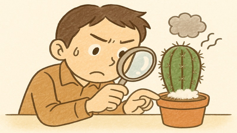 白いふわふわはカビ？根毛？見分け方